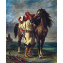 РЕПРОДУКЦИИ НА КАРТИНИ Арабин оседлава коня си (1855)